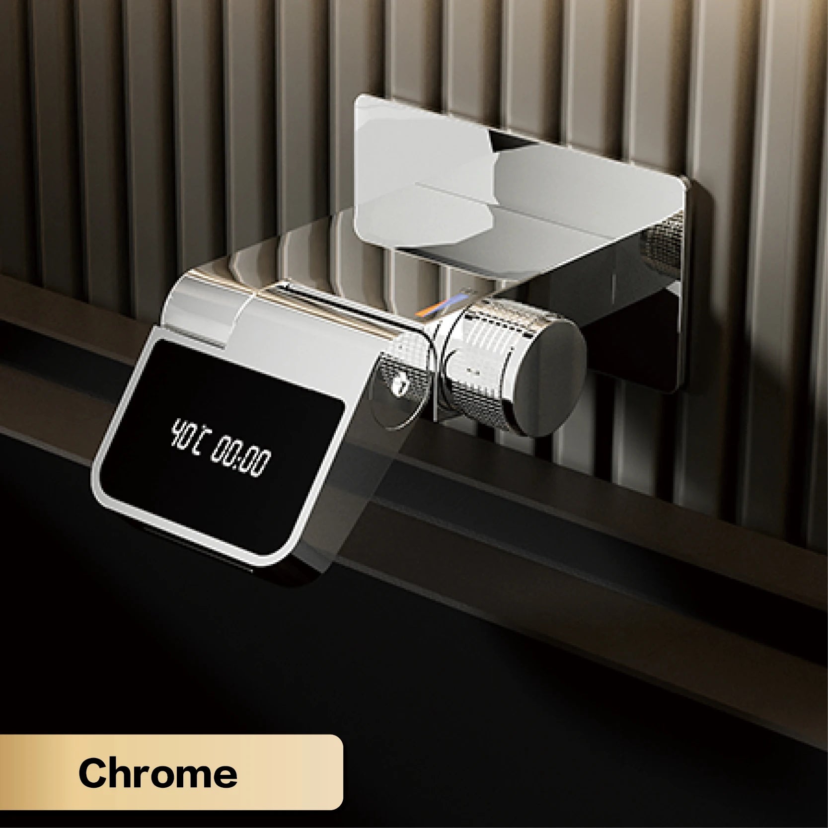Luxury brass white bathroom faucet with wall mounted design LED digital display Hot and Cold dual control Simple washbasin Mixer - https://mohammadcollection.com