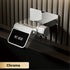 Luxury brass white bathroom faucet with wall mounted design LED digital display Hot and Cold dual control Simple washbasin Mixer - https://mohammadcollection.com