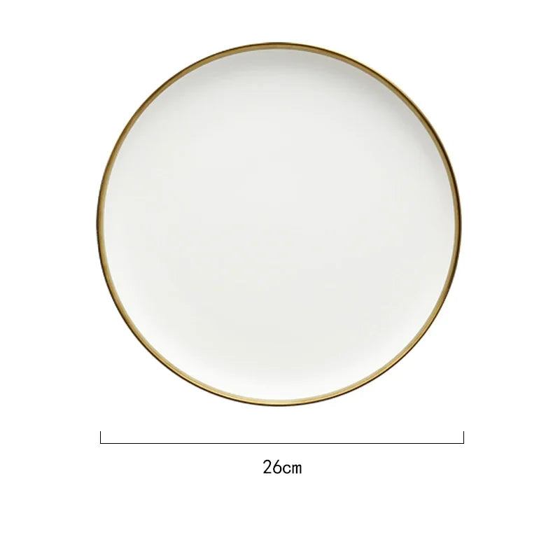 Black and white matte porcelain dinner plate for kitchen use, featuring a sleek design from MC THE BLACK DIAMOND.