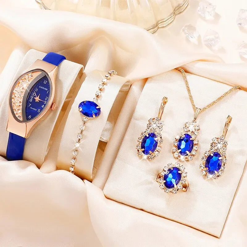 Six women's fashion quartz watches by MC The Black Diamonds with stylish designs and silver-tone bands.