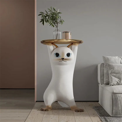 MOMO Enchanting Cat Coffee Table Welcome Large Living Room TV Stand Sofa Next To Floor Tray Housewarming Gift Large Ornaments - https://mohammadcollection.com
