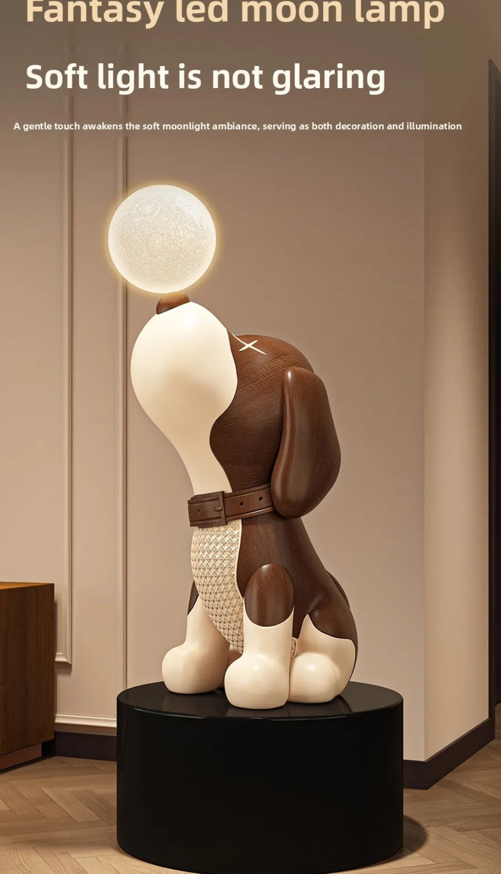 Nordic Art Home Decor Luminous Beagle Dog Statue Creative Living Room Large Welcome Sculpture Floor Decoration Housewarming Gift - 𝕄𝕮 𝕋𝕙𝕖 𝔹𝕝𝕒𝕔𝕜 𝔻𝕚𝕒𝕞𝕠𝕟𝕕