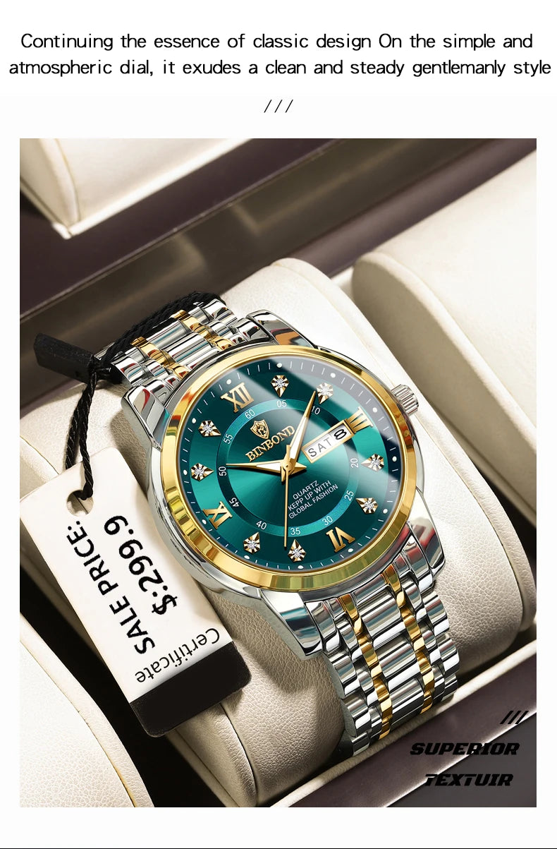 2025 Top Brand Luxury Fashion Diver Watch Men 30ATM Waterproof Date Clock Sport Watches Mens Quartz Wristwatch Relogio Masculino - https://mohammadcollection.com