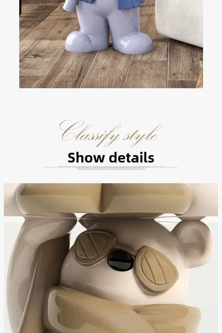 Nordic Style Living Room Small Coffee Table Creative Cartoon Bear Sofa Side Table Kawaii Room Decor Bedside Table Storage Rack - 𝕄𝕮 𝕋𝕙𝕖 𝔹𝕝𝕒𝕔𝕜 𝔻𝕚𝕒𝕞𝕠𝕟𝕕