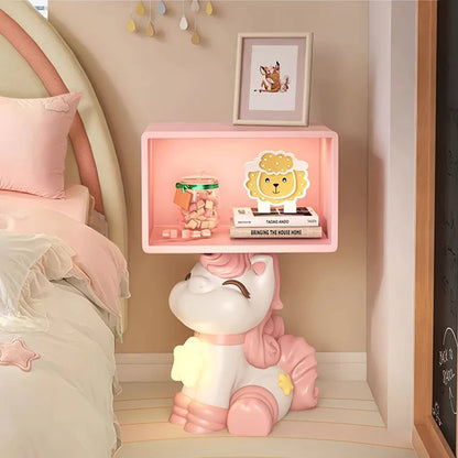 Bedroom Bedside Table Girl Room Decoration Accessories Creative Pink Furniture Gift Modern Cream Style Cartoon Horse Night Stand - 𝕄𝕮 𝕋𝕙𝕖 𝔹𝕝𝕒𝕔𝕜 𝔻𝕚𝕒𝕞𝕠𝕟𝕕