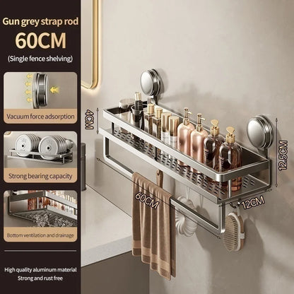 Non-Drill Bathroom Suction Cup Shelves for Washbasin and Vanity Storage - https://mohammadcollection.com