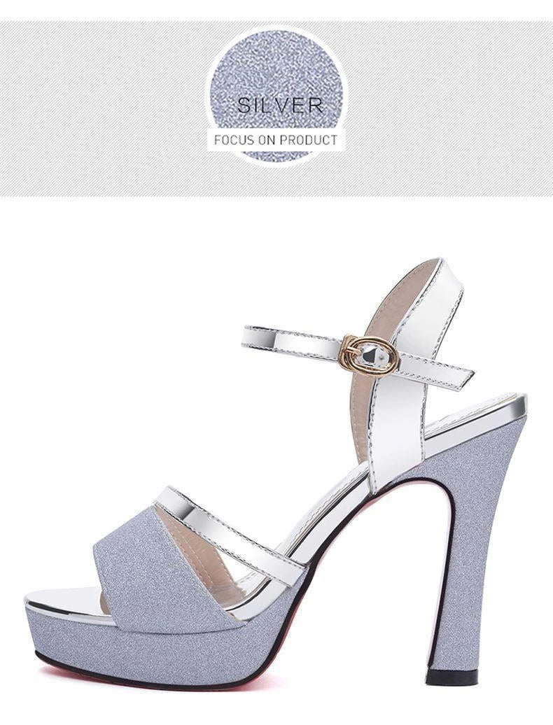 MC THE BLACK DIAMOND luxury women's peep toe high heels with 11.5cm heels, fish mouth design, stylish women’s sandals.