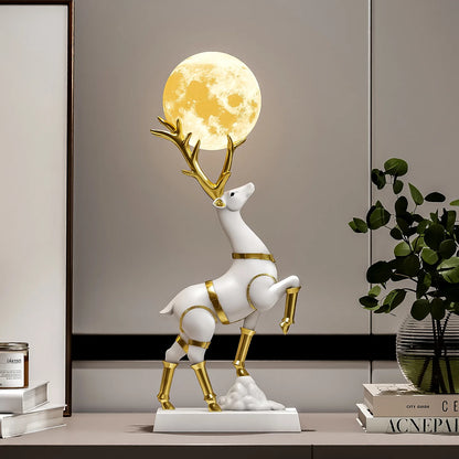 Nordic Luxury Decor Lucky Deer Figurine Living Room Office Desk Decoration Bedroom Night Light Modern Home Art Accessories Gifts - 𝕄𝕮 𝕋𝕙𝕖 𝔹𝕝𝕒𝕔𝕜 𝔻𝕚𝕒𝕞𝕠𝕟𝕕