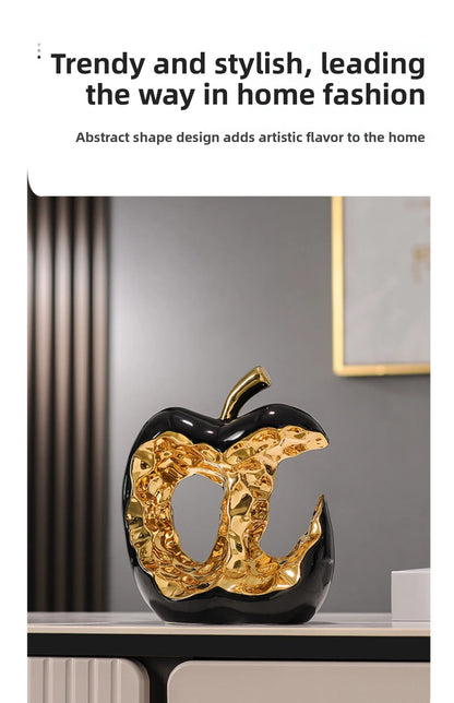 Light Luxury Home Decor Ceramic Apple Ornament Modern Living Room TV Cabinet Wine Cabinet High-end Art Decorative Figurines Gift - 𝕄𝕮 𝕋𝕙𝕖 𝔹𝕝𝕒𝕔𝕜 𝔻𝕚𝕒𝕞𝕠𝕟𝕕