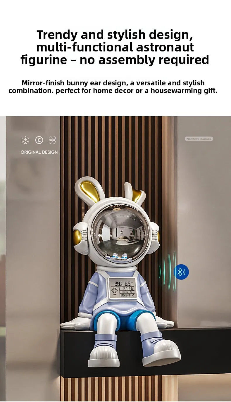 Astronaut Rabbit Sitting Desk Decoration Nordic Luxury Living Room Entrance TV Cabinet Decorative Figurines Housewarming Gift - 𝕄𝕮 𝕋𝕙𝕖 𝔹𝕝𝕒𝕔𝕜 𝔻𝕚𝕒𝕞𝕠𝕟𝕕