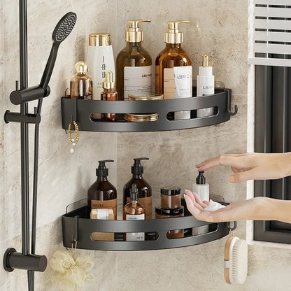MC The Black Diamonds MC Diamond No-Drill Shower Caddy bath organizer with multiple compartments for bathroom storage.