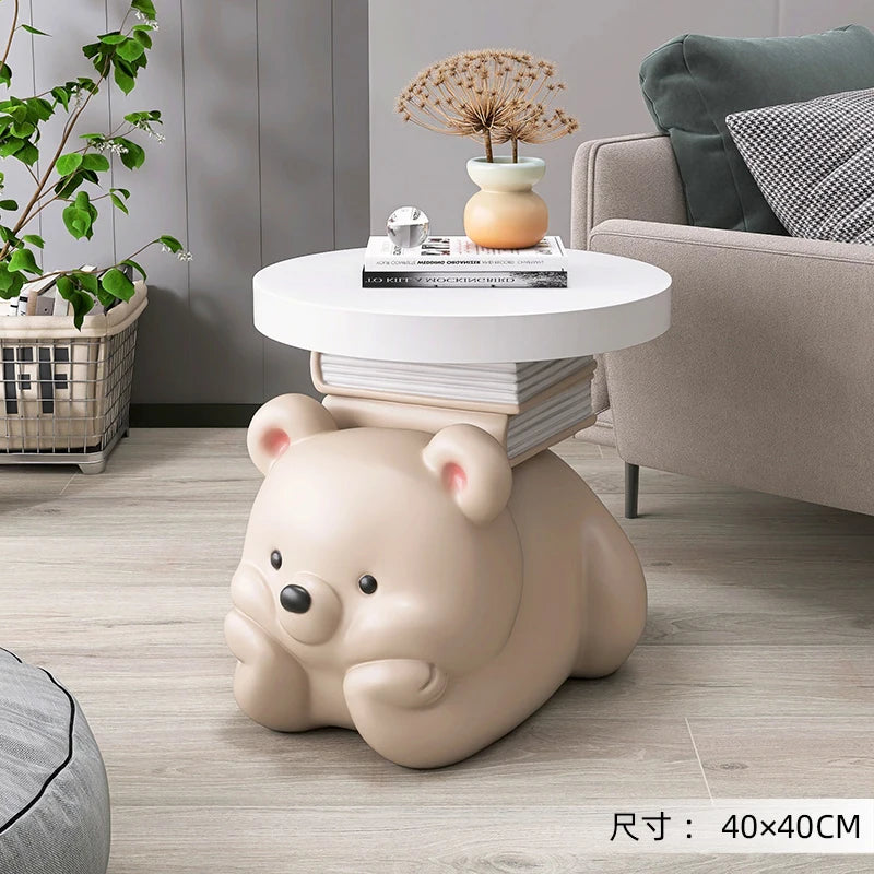 Cream bear living room floor ornaments, home accessories, TV cabinet, sofa side coffee table, bedside table, housewarming gift - 𝕄𝕮 𝕋𝕙𝕖 𝔹𝕝𝕒𝕔𝕜 𝔻𝕚𝕒𝕞𝕠𝕟𝕕