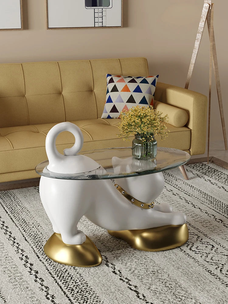 Designer Lazy Cat Coffee Table Sofa Side Table Creative Living Room Furniture Large Size Home Decoration - https://mohammadcollection.com