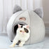 Pet bed with cat ears cat bed for small medium large cats Keep warm in winter  Comfortable and soft Machine washable - https://mohammadcollection.com