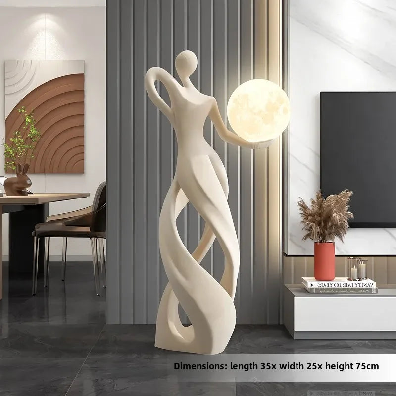 Creative Home Decor Flocking Art Statue Abstract Girl Figure Modern Indoor Luxury Living Room Porch Shine Decoration Sculpture - 𝕄𝕮 𝕋𝕙𝕖 𝔹𝕝𝕒𝕔𝕜 𝔻𝕚𝕒𝕞𝕠𝕟𝕕