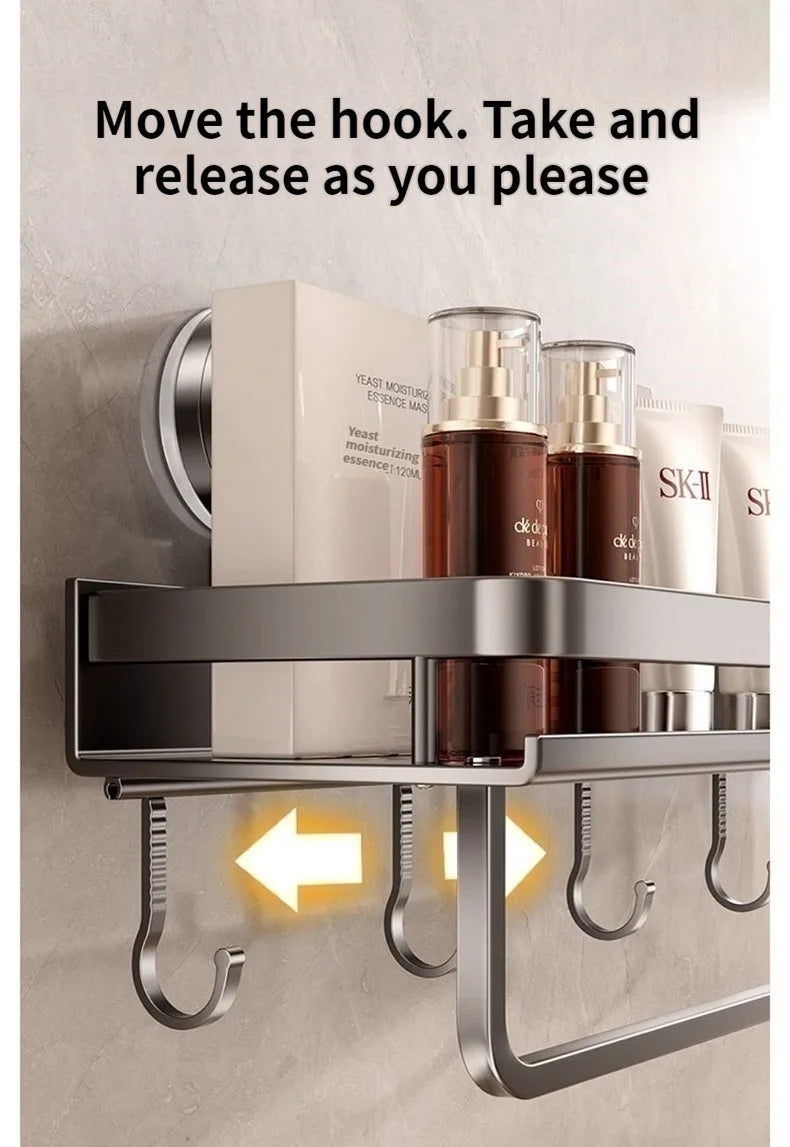 Non-Drill Bathroom Suction Cup Shelves for Washbasin and Vanity Storage - https://mohammadcollection.com