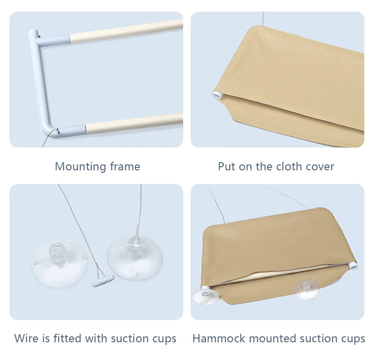 Cat window bed hammock with suction cups from 𝕄𝕔 𝕋𝕙𝕖 𝔹𝕝𝕒𝕔𝕜 𝔻𝕚𝕒𝕞𝕠𝕟