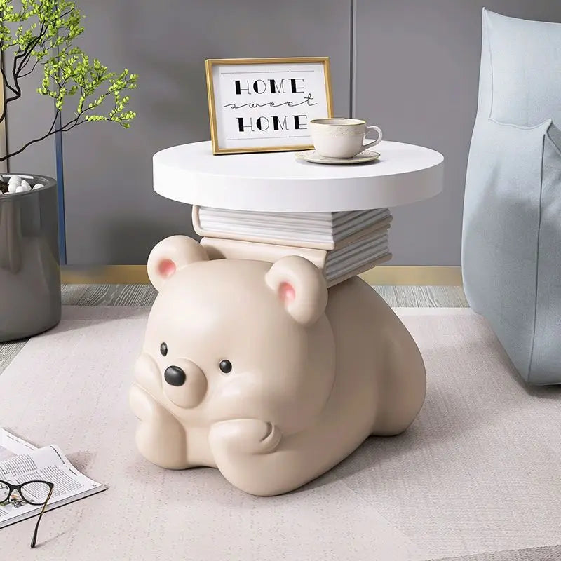 Cream bear living room floor ornaments, home accessories, TV cabinet, sofa side coffee table, bedside table, housewarming gift - 𝕄𝕮 𝕋𝕙𝕖 𝔹𝕝𝕒𝕔𝕜 𝔻𝕚𝕒𝕞𝕠𝕟𝕕