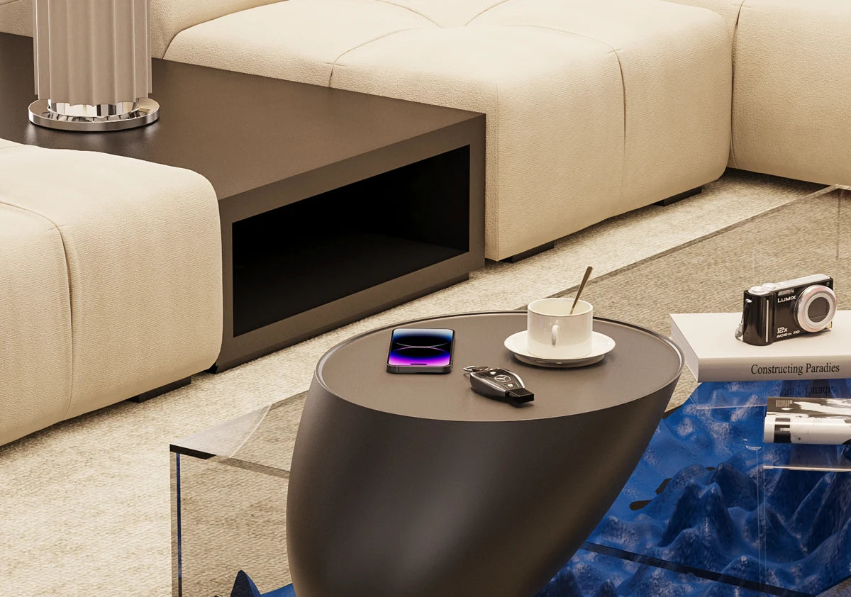 Modern Minimalist Style Ymitation Stone Shape Coffee Table Creative Living Room Furniture Sofa Side Table Designer Center Table - 𝕄𝕮 𝕋𝕙𝕖 𝔹𝕝𝕒𝕔𝕜 𝔻𝕚𝕒𝕞𝕠𝕟𝕕