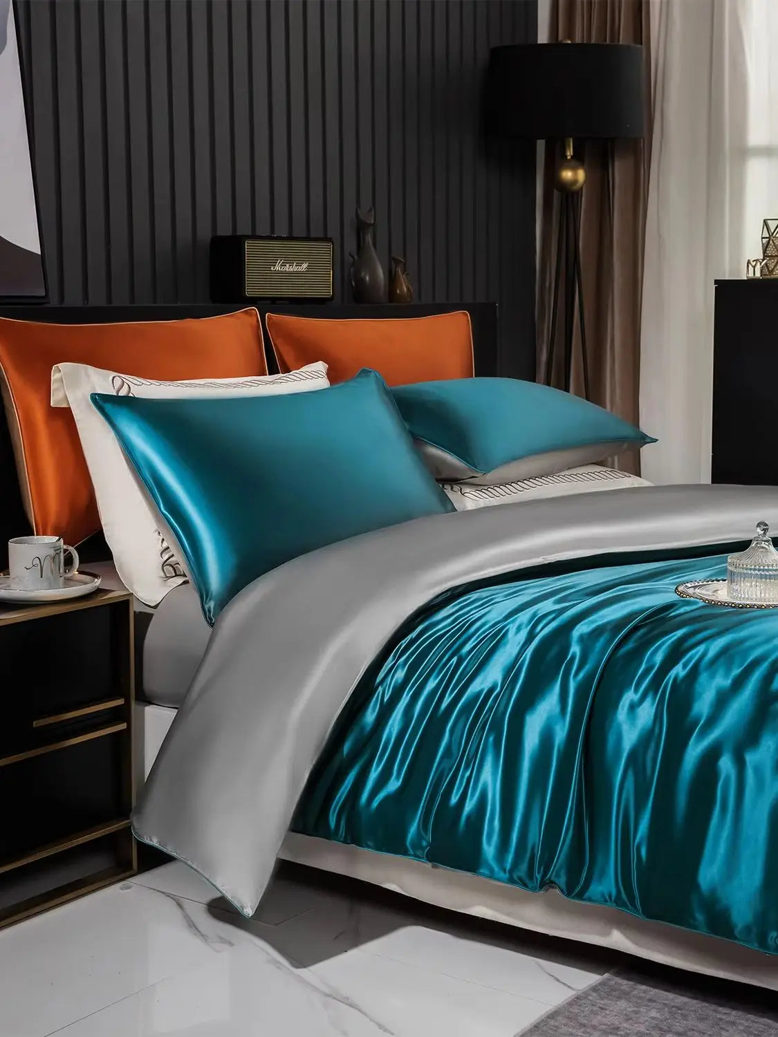 DISANGNI 22 Momme 6A Mulberry Silk Duvet Cover – Reversible A/B Design | OEKO-TEX Certified Luxury Bedding - https://mohammadcollection.com