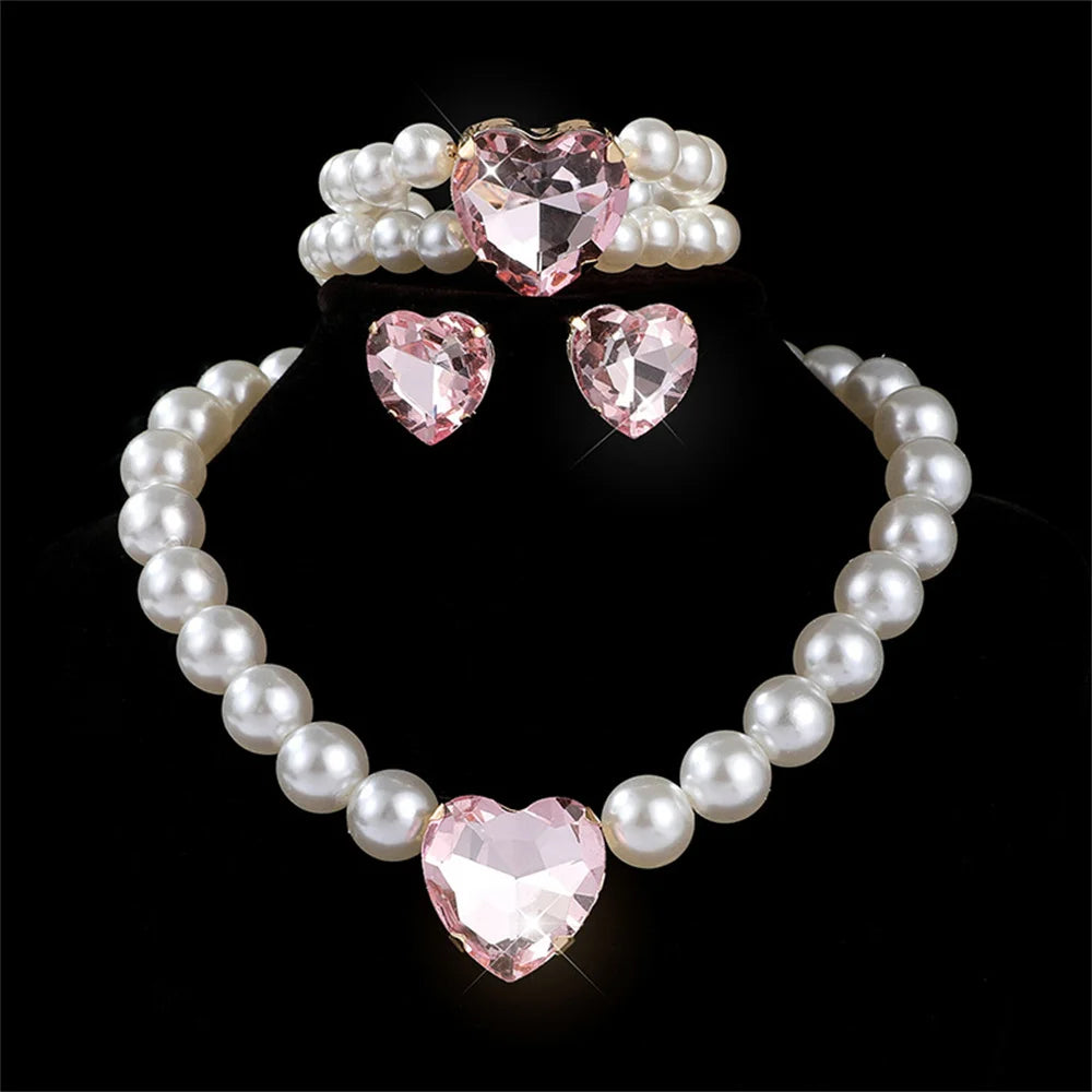 Elegant bridal jewelry set featuring versatile earrings and a matching necklace by MC THE BLACK DIAMOND.