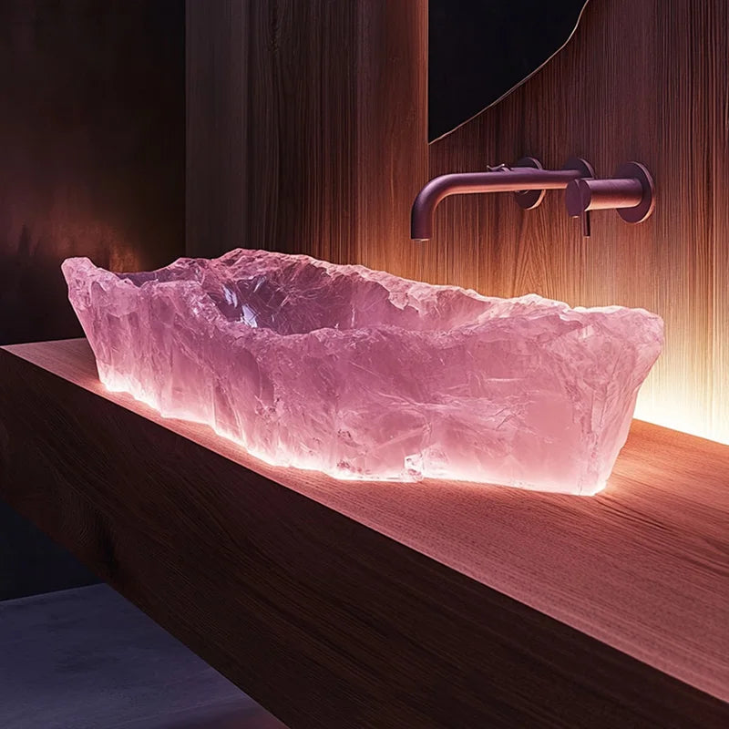Resin dream crystal stone wash basin by 𝕄𝕮 𝕋𝕙𝕖 𝔹𝕝𝕒𝕔𝕜 𝔻𝕚𝕒𝕞𝕠𝕟