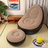 Flocked Inflatable Lazy Sofa: W/Footrest & Foot Pump, Foldable for Home Office & Outdoor Use - https://mohammadcollection.com