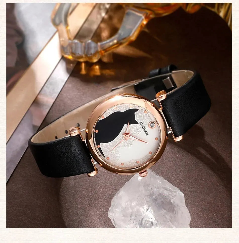 Six-piece women's fashion quartz watch set by MC The Black Diamonds, showcasing stylish jewelry watches with elegant designs.