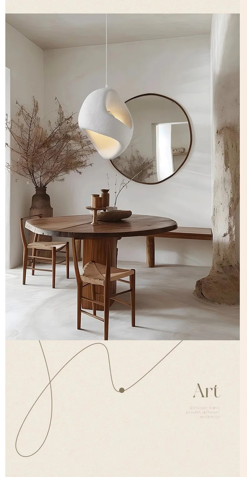 Nordic Villa Stairs Wabi Sabi E27 LED pendant lights by MC THE BLACK DIAMOND hanging along a staircase with warm glow and rustic design