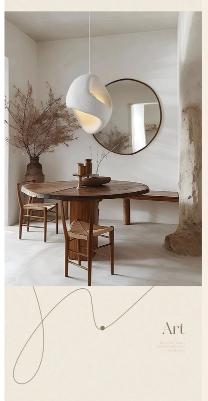 Nordic Villa Stairs Wabi Sabi E27 LED pendant lights by MC THE BLACK DIAMOND hanging along a staircase with warm glow and rustic design