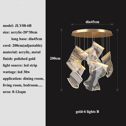 Modern Led Chandeliers Lighting Living Dining Room