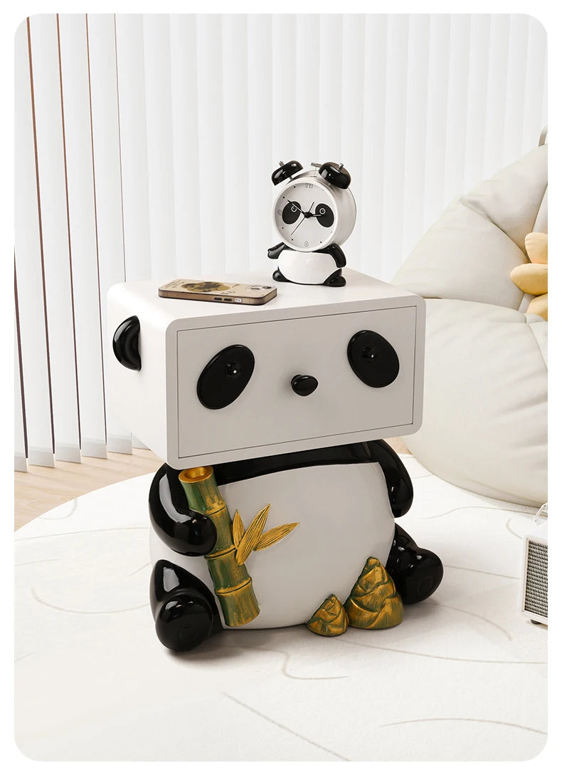 Cute Panda Bedside Table, Creative Floor Storage Ornament, Living Room, Bedroom, Sofa, Side Cabinet, Home Decoration, Furniture - 𝕄𝕮 𝕋𝕙𝕖 𝔹𝕝𝕒𝕔𝕜 𝔻𝕚𝕒𝕞𝕠𝕟𝕕