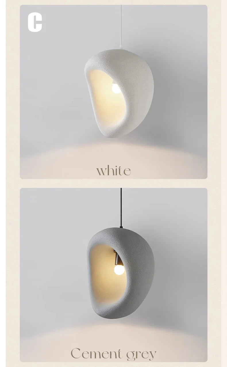 Nordic Villa Stairs Wabi Sabi E27 Led Pendant Lights