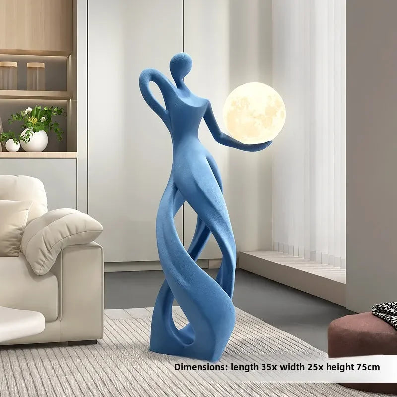Creative Home Decor Flocking Art Statue Abstract Girl Figure Modern Indoor Luxury Living Room Porch Shine Decoration Sculpture - 𝕄𝕮 𝕋𝕙𝕖 𝔹𝕝𝕒𝕔𝕜 𝔻𝕚𝕒𝕞𝕠𝕟𝕕