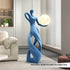 Modern flocking art statue sculpture by MC THE BLACK DIAMOND, decorative home decor piece with textured black finish