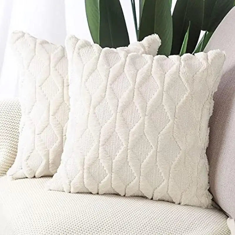 Soft plush velvet decorative pillow cover from Mc The Black Diamonds, 40x40cm, featuring short wool texture and vibrant color.