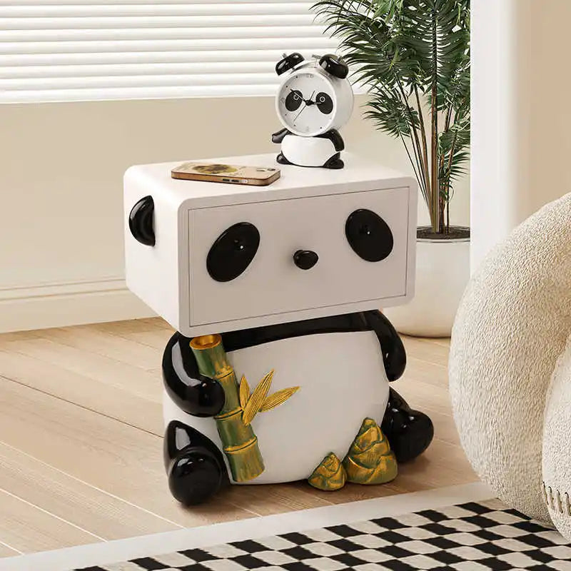 Cute Panda Bedside Table, Creative Floor Storage Ornament, Living Room, Bedroom, Sofa, Side Cabinet, Home Decoration, Furniture - 𝕄𝕮 𝕋𝕙𝕖 𝔹𝕝𝕒𝕔𝕜 𝔻𝕚𝕒𝕞𝕠𝕟𝕕