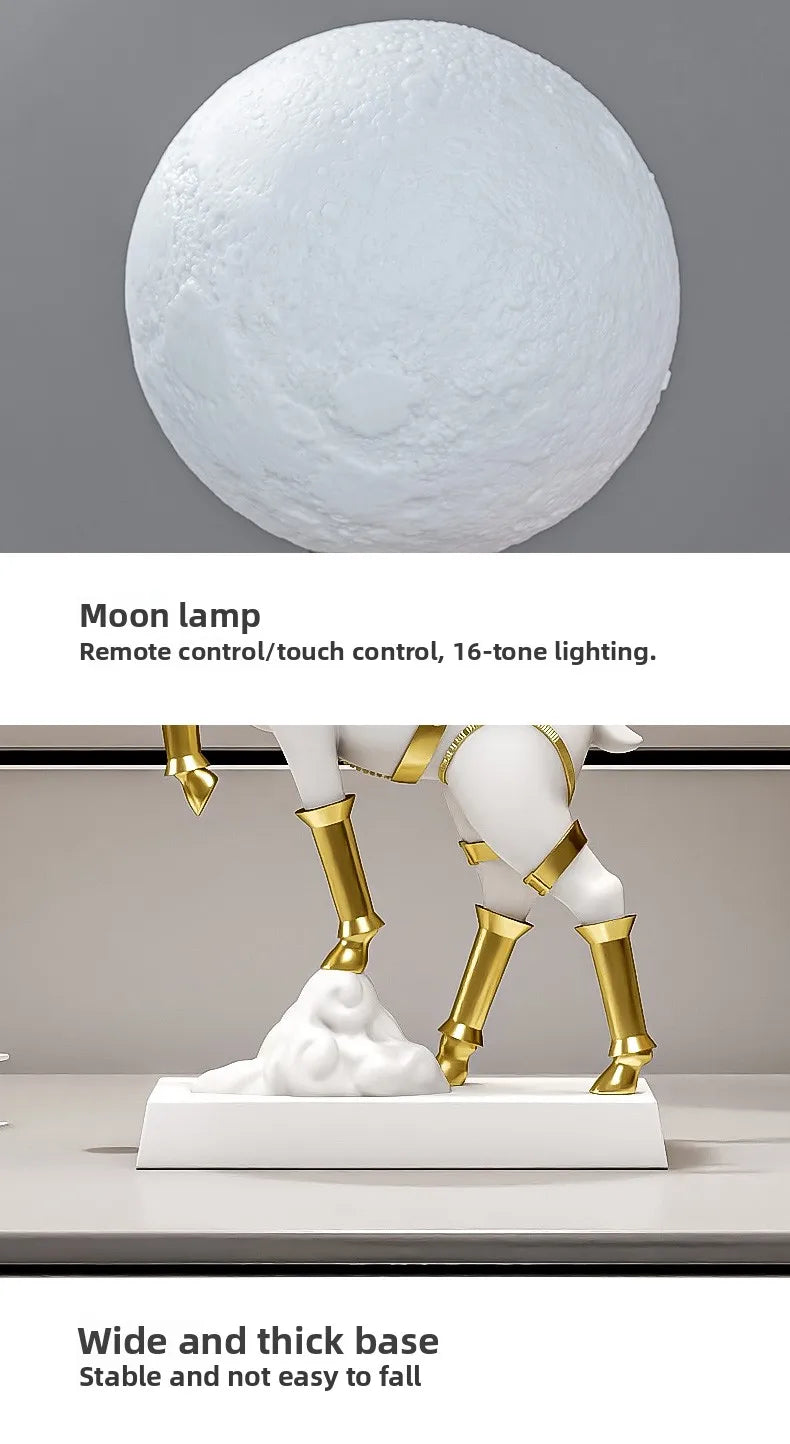 Nordic Luxury Decor Lucky Deer Figurine Living Room Office Desk Decoration Bedroom Night Light Modern Home Art Accessories Gifts - 𝕄𝕮 𝕋𝕙𝕖 𝔹𝕝𝕒𝕔𝕜 𝔻𝕚𝕒𝕞𝕠𝕟𝕕