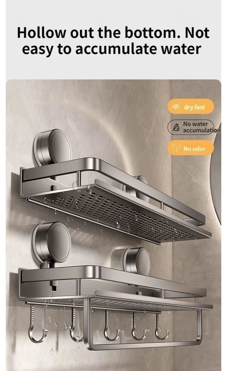 Non-drill bathroom suction cup rack wall shelves by 𝕄𝕔 𝕋𝕙𝕖 𝔹𝕝𝕒𝕔𝕜 𝔻𝕚𝕒𝕞𝕠�