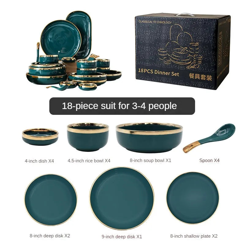 18-piece ceramic dinnerware set from 𝕄𝕔 𝕋𝕙𝕖 𝔹𝕝𝕒𝕔𝕜 𝔻𝕚𝕒𝕞𝕠𝕟�