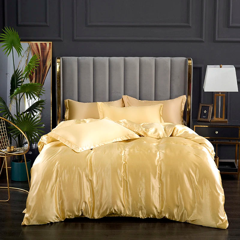 Silky satin duvet cover set from 𝕄𝕔 𝕋𝕙𝕖 𝔹𝕝𝕒𝕔𝕜 𝔻𝕚𝕒𝕞𝕠𝕟�