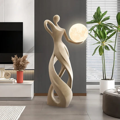 Creative Home Decor Flocking Art Statue Abstract Girl Figure Modern Indoor Luxury Living Room Porch Shine Decoration Sculpture - 𝕄𝕮 𝕋𝕙𝕖 𝔹𝕝𝕒𝕔𝕜 𝔻𝕚𝕒𝕞𝕠𝕟𝕕