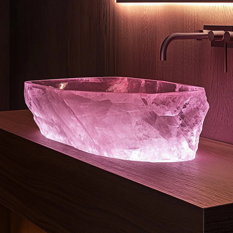 Resin dream crystal stone wash basin by 𝕄𝕔 𝕋𝕙𝕖 𝔹𝕝𝕒𝕔𝕜 𝔻𝕚𝕒𝕞𝕠𝕟