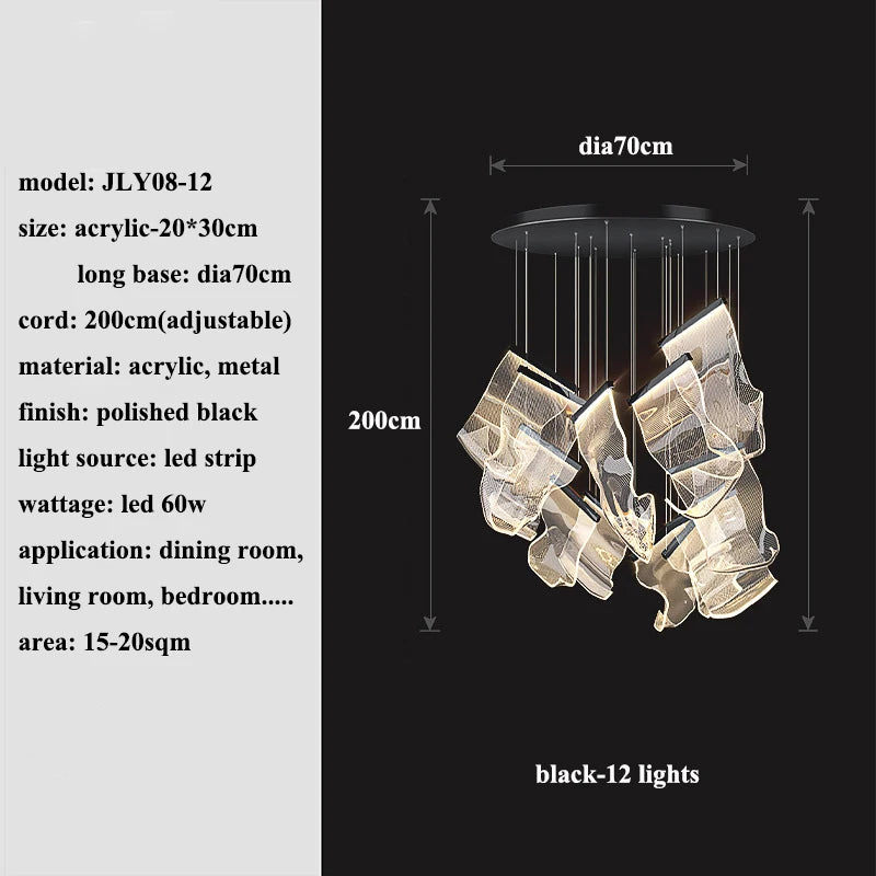 Modern Led Chandeliers Lighting Living Dining Room