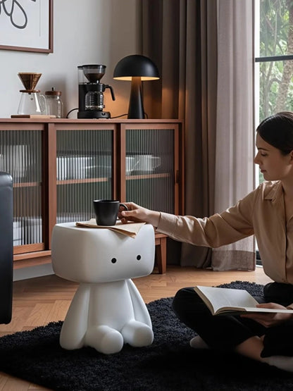 Nordic Style Furniture Living Room Cartoon Robot Statue Side Table Creative Coffee Table Children&