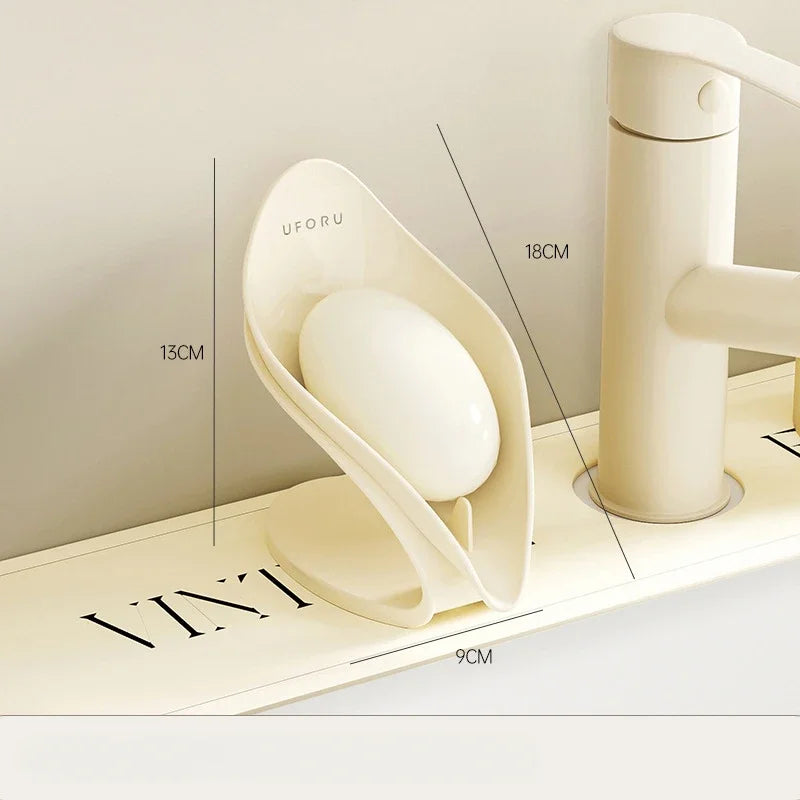 Modern Light Luxury Bathroom Soap Holder - Multi-Functional Countertop Storage Box with Self-Draining Design &amp; Leak-Proof Base - https://mohammadcollection.com
