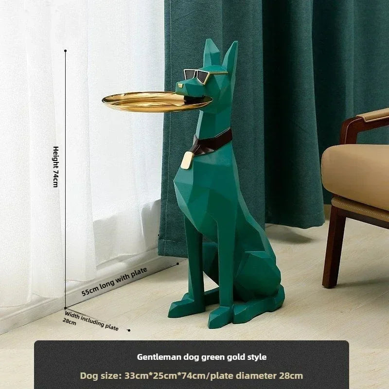 Nordic High-grade Resin Gentleman Dog Home Decoration High-value Guardian Gentleman Dog Decoration Floor Ornament Decoration - https://mohammadcollection.com