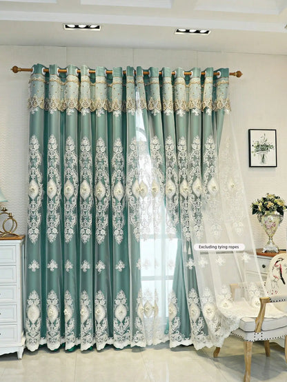 Luxury MC THE BLACK DIAMOND curtains featuring elegant fabric and modern design, shown hanging in a stylish interior setting.