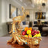 European style peacock fruit candy plate by MC THE BLACK DIAMOND, decorative ceramic tray for fruits, snacks, and dry goods in a home living room.