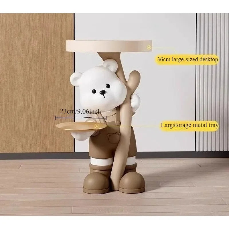 Bouquet Bear Coffee Table Living Room Decoration Large Floor High end TV Cabinet Sofa Side Table - https://mohammadcollection.com